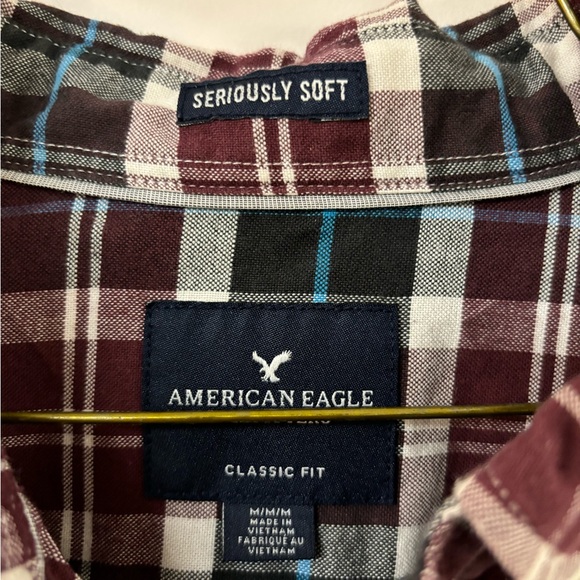 American Eagle Men’s plaid button down - Picture 3 of 6